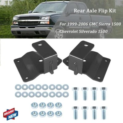 Kit de descenso de colgadores de eje trasero de 2" para Chevrolet Silverado 1500 99-06 2x2 Foto 1 de 4