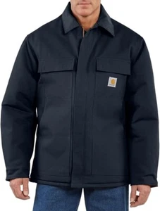 Carhartt Men's Loose Fit Firm Duck Insulated Traditional Coat Dark Navy, SMALL - Picture 1 of 4