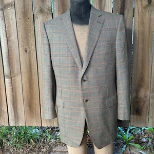 ERMENEGILDO ZEGNA TROFEO Glen Plaid WOLLE Zwei Knopf BLAZER JACKE 52 L 46" Brustumfang - Bild 1 von 12