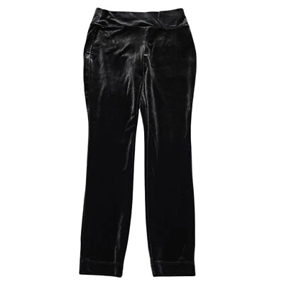 INC Leggings de Terciopelo Negros Talla 4P Tiro Medio Elastizados Súper Suaves Pantalones NUEVO Foto 1 de 4