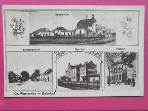 AK Wusterwitz bei Stadt Brandenburg m. Sanatorium Bahnhof Postamt Straßenansicht - Picture 1 of 4