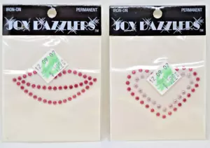 Lot of 2 Joy Iron on Dazzlers Rhinestones Applique Art and Craft Mixed Theme NIP - Picture 1 of 2
