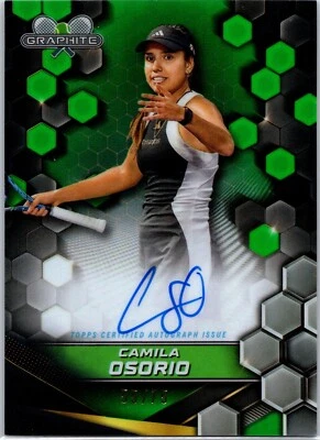 2024 Topps Graphite Tennis GREEN /75 Auto Camila Osorio Refractor #GS - Image 1 of 2