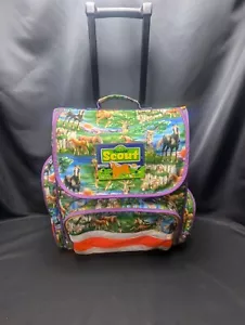 Vintage Der Echte Scout Pferd Rolltasche Koffer Kinder Tiere bunt reflektierend - Bild 1 von 24