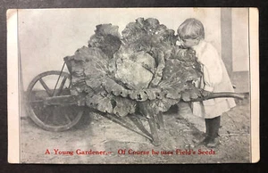 A Young Gardener Of Course he uses Field's Seeds Ontario Canada printed - Imagen 1 de 2