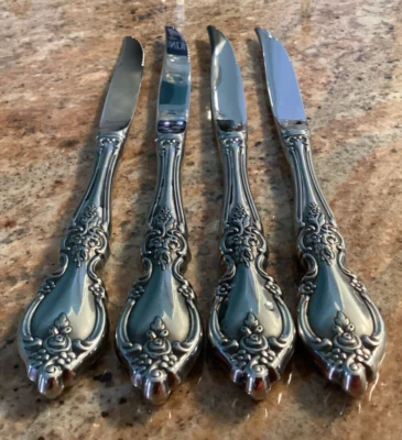 Conjunto de 4 facas de bife Oneida aço inoxidável LOUISIANA talheres usados EUA - Imagem 1 de 4