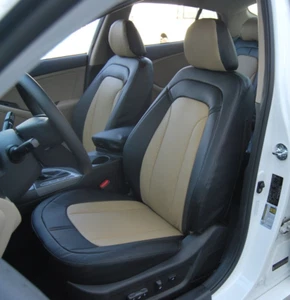 KIA OPTIMA 2011-2015 PREMIUM VINYL CUSTOM MADE FIT 2 FRONT SEAT COVERS 13 COLORS - Picture 1 of 16