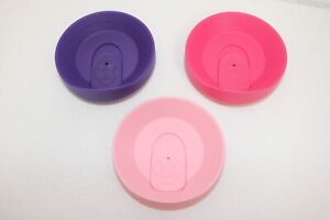 Lot of 3 Replacement Tervis Tumbler LIDS, PURPLE, PINK, LT PINK - all 16 oz! guc