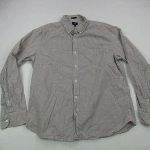 J Crew Shirt Mens XL Checks Long Sleeve Slim Fit Up Casual Pocket - Picture 1 of 9