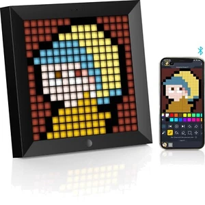 8GB Speicher Pixoo Pixel Art Bilderrahmen - Spaßige Gaming Gadgets in Schwarz - Bild 1 von 2