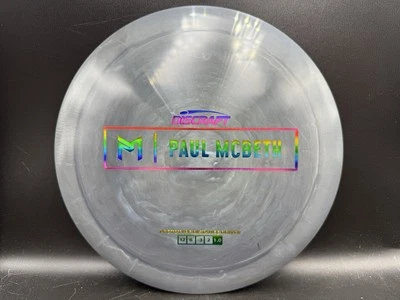 Controlador prototipo raro Discraft ESP Paul McBeth 173-174 g remolino gris con arco iris Foto 1 de 4