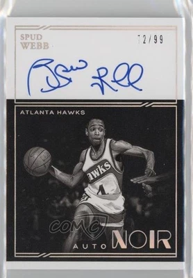 2020-21 Panini Noir Auto Noir Black and White /99 Spud Webb #AB-SWB Auto - Image 1 of 2