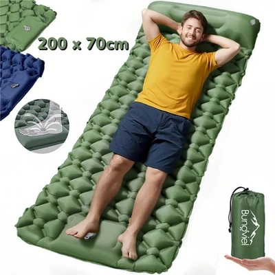 Isomatte Selbstaufblasend 200 x 70 x 8 cm Campingmatte Luftmatratze Schlafmatte - Bild 1 von 4