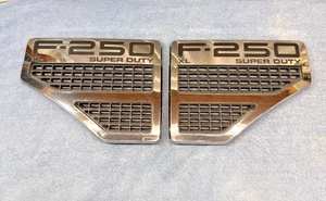 2008-2010 Ford F-250 XL Super Duty Fender Emblem Badges Set PAIR Left & Right - Picture 1 of 12