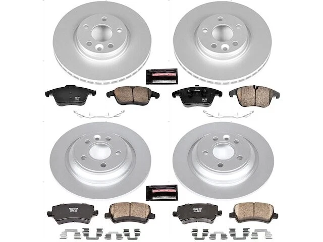 Front and Rear Brake Pad and Rotor Kit For 2007-2014 Volvo S80 2008 2009 SG631MS - Imagem 1 de 1
