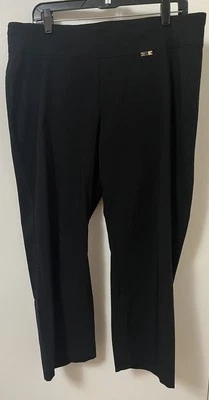 INC International Concepts Women’s Black Pull On Dress Tapered Pants 16W - Image 1 of 4