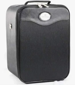Vintage Look Adolfo Design Black Compact Wig Box / Wig Case with shoulder strap - Picture 1 of 9