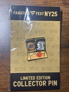 NYC Fanatics Fest 2025 New York Knicks X Brooklyn Nets Exclusive Collectors Pin - Picture 1 of 2