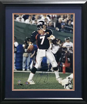 Foto firmada por John Elway enmarcada 16x20 Denver Broncos Beckett Foto 1 de 4