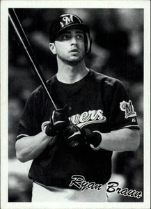 Upper Deck Goudey #268 2008 Ryan Braun 36 BW negro/blanco SP impresión corta - casi nuevo-como nuevo - Imagen 1 de 2