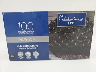 100 LED Light String Indoor/Outdoor Red Net Style - Image 1 of 4