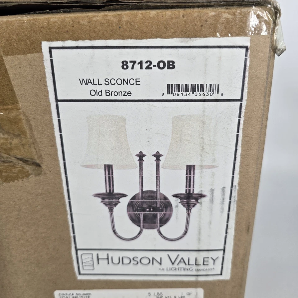 Aplique de pared de 2 luces Hudson Valley Lighting Yorktown bronce antiguo 8712-OB Foto 1 de 4
