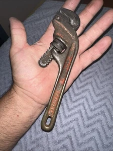 Vintage Ridgid E8 Pipe Wrench offset Used - Picture 1 of 8