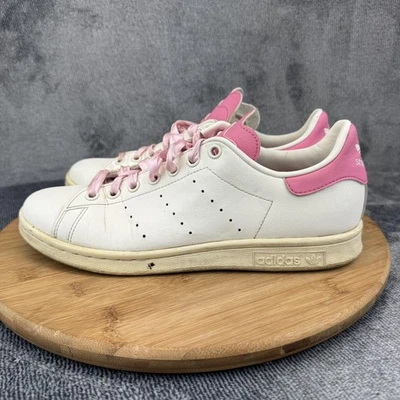 Adidas Stan Smith Primegreen Shoes Womens Size 8.5 White Pink Sneakers H03924 - Image 1 of 4