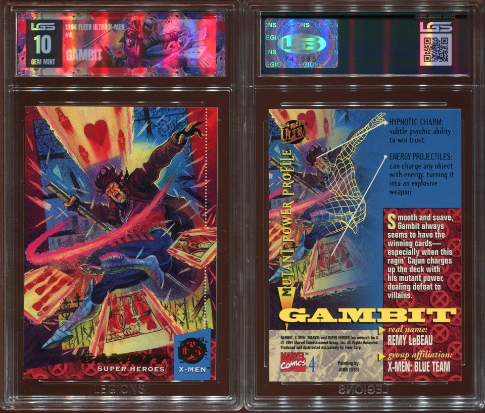 1994 年 FLEER ULTRA X-MEN 游戏 #4 军团分级服务 LGS 宝石完好 10 — 第 1/1 张图片