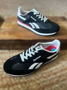 NEW MENS REEBOK FIORI SNEAKERS SHOES BLACK AND WHITE SIZE 7.5 - Picture 1 of 12