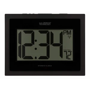 513-54087-INT Atomic Digital Wall Clock with Indoor Temperature - Picture 1 of 8