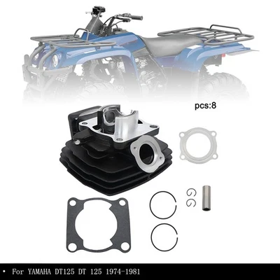 Kit de junta de cilindro de pistão 56 mm para YAMAHA DT125 DT 125 1974-1981 novo - Imagem 1 de 4