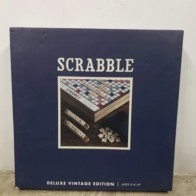 *NEW/SEALED* WS Scrabble Deluxe Vintage Edition Wood Rotating Board Game 1458335 - Image 1 of 4