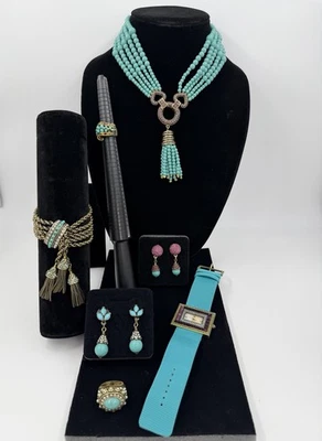 LOTE GRANDE 7 Piezas Heidi Daus - 2 Collares, 1 Par Pendientes, 3 Anillos y 1 Pulsera Foto 1 de 4