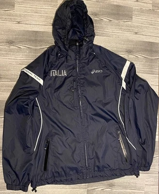 Chaleco convertible de colección ASICS Italia National Team chaqueta cortavientos XL 90s Y2K Foto 1 de 4