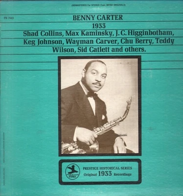 Benny Carter 1933 LP vinyl USA Prestige 1972 PR7643 - Image 1 of 3