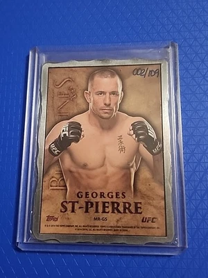 2014 Topps Ufc Bloodlines Georges St Pierre Engraved Engots /109 - Image 1 of 2