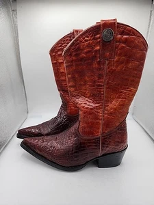 Womens Solitario Leather Western Cowboy Boots Size 6 - Picture 1 of 15