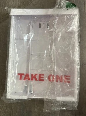 White Snap Shut Brochure Box Brochure Holder Flyer Box Black Outdoor Realtor - Image 1 of 3