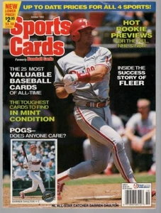 1993 Sports Cards Price Guide October Uncut Card Sheet Barry Bonds Wade Boggs - Picture 1 of 4