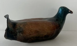 Gio Ponti Paolo De Poli Enamel Pigeon Dove Bird 1976 Mid Century Modern As Found - Picture 1 of 21