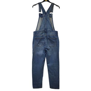 Dorothy Perkins Blue Straight Leg Denim Dungarees Uk Women's Size XS 6 W28 L28 - Picture 1 of 3