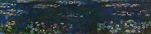Water Lilies Green Reflection Painting by Oscar-Claude Monet Reproduction - Picture 1 of 3