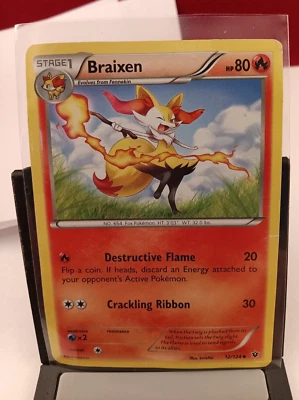 Braixen 12/124 Reverse Holo League Promo Fates Collide NM+ w/eBay Shipping - Image 1 of 2
