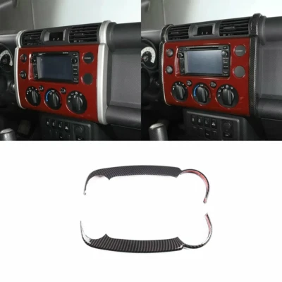 Carbon Fiber Car Navigation Side Cover For Toyota FJ Cruiser 2007-2014 ABS Trim — 第 1/4 张图片