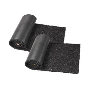 Harmiden 2 Pack Recycled Rubber Mulch Mat Roll Black Permanent Mulch Walkway ... - Picture 1 of 7