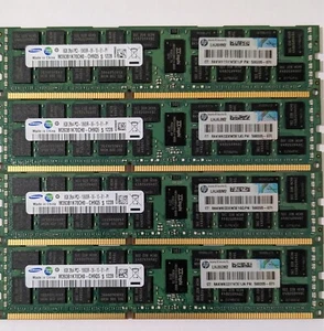 lot de 4X8Gb DDR3-1333 PC3-10600R Samsung CL9 2Rx4 Server Memory - Afbeelding 1 van 1