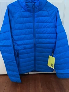 All In Motion Men's Packable Down Puffer Jacket, Blue, Medium - Picture 1 of 7