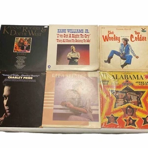 LOT OF 6 Kenny Rogers Charley Pride Reba Hank Jr Dottie West Lp Records. Vintage - Picture 1 of 16