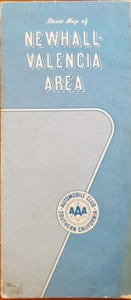 Newhall Valencia Area CA AAA 1970s Vintage Street Map - Picture 1 of 9